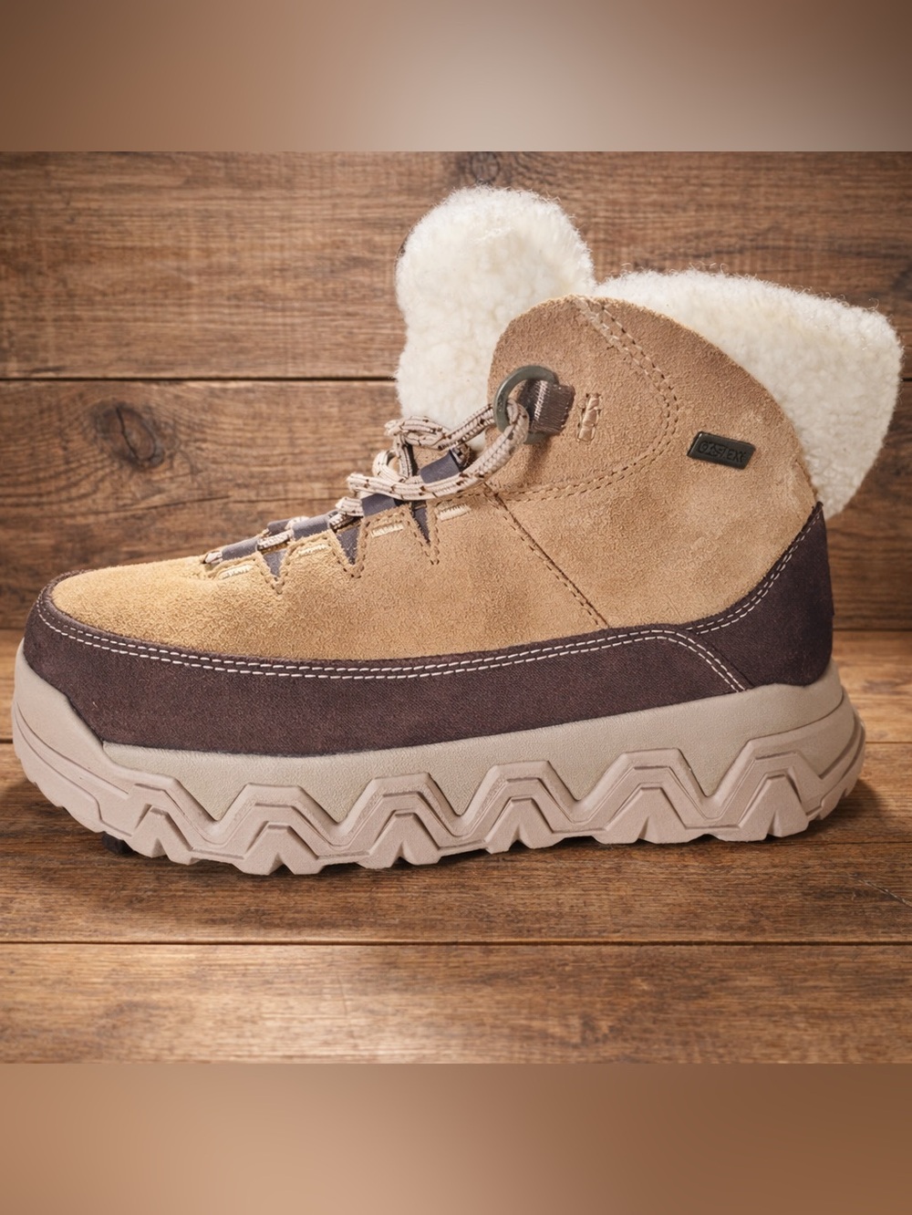 WonansTan and Brown Suede Winter Ankle Boots - Cozy size 8